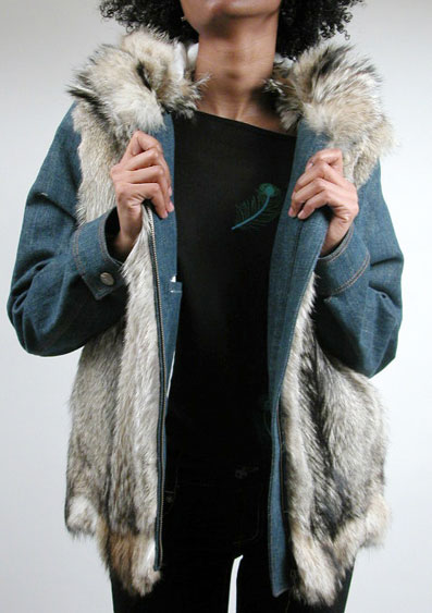 LaRok’s Fox Fur Denim Jacket