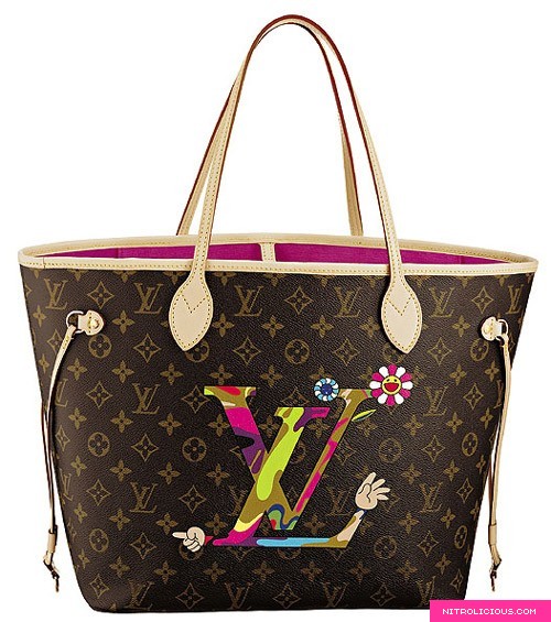 Louis Vuitton x Takashi Murakami Neverfull MOCA (Without Pouch) PM Pink  Lining in Canvas with Brass - US