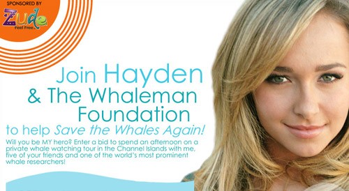 Hayden Panetierre “Save the Whales Again!” Charity Auctions