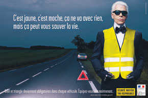 Karl Lagerfeld Featured in a France’s Road Safety Campaign