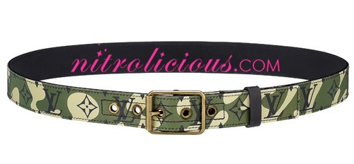 camo lv belt