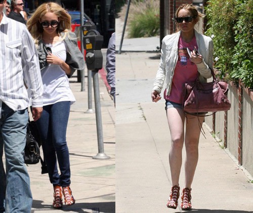 Nicole Richie vs. Lindsay Lohan in Balenciaga Boots