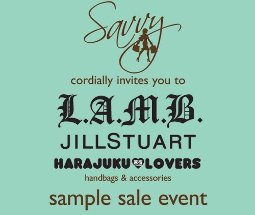 Sample Sale: L.A.M.B., Jill Stuart & Harajuku Lovers