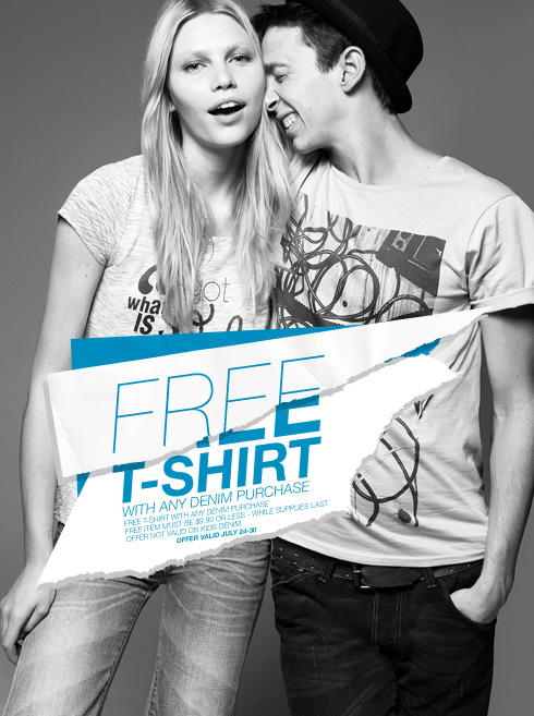 H&M Denim Event – Free T-shirt with Purchase