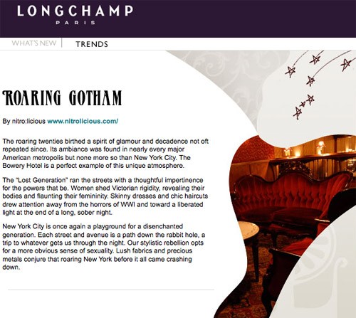 Longchamp “Roaring Gotham” Chronicle
