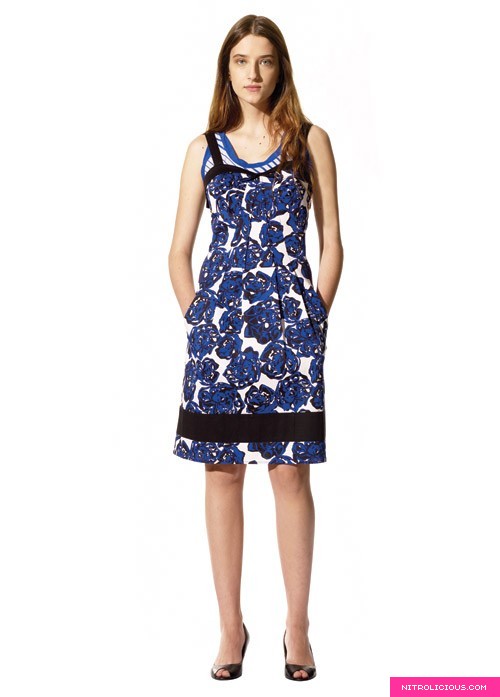 target blue and white dress