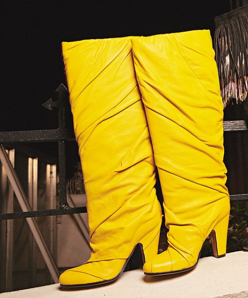 Maison Martin Margiela Yellow Knee-High Boots