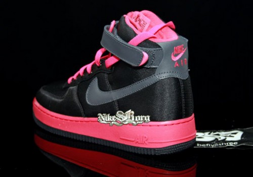 Nike Air Force 1 High WMNS - Satin - Black - Pink