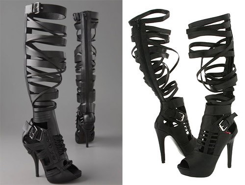 Givenchy vs. Promiscuous Up the Leg Gladiator Sandal 