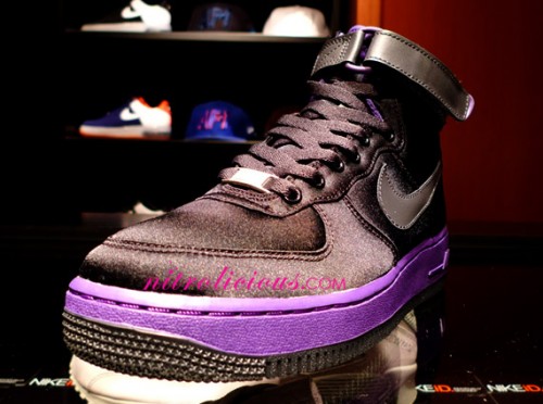 Nike Womens Air Force 1 High - Black - Varsity Purple