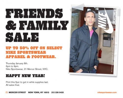 Nike Sportswear Friends & Family Sale @ 21 Mercer Street