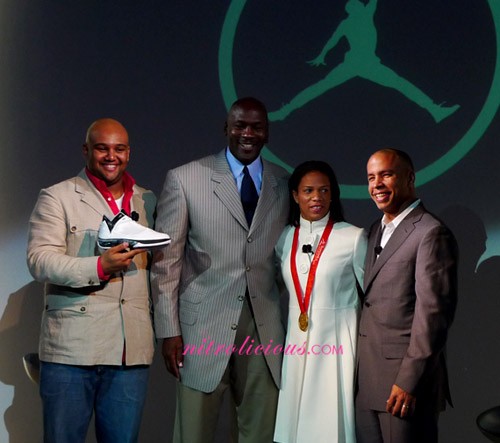 Michael Jordan + April Holmes unveil the Air Jordan 2009