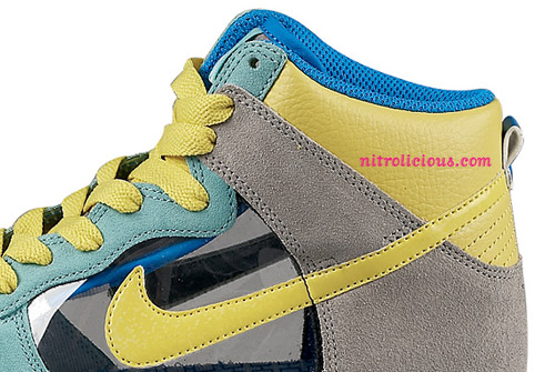 Nike Womens Dunk High 6.0 - Blue - Yellow - Translucent