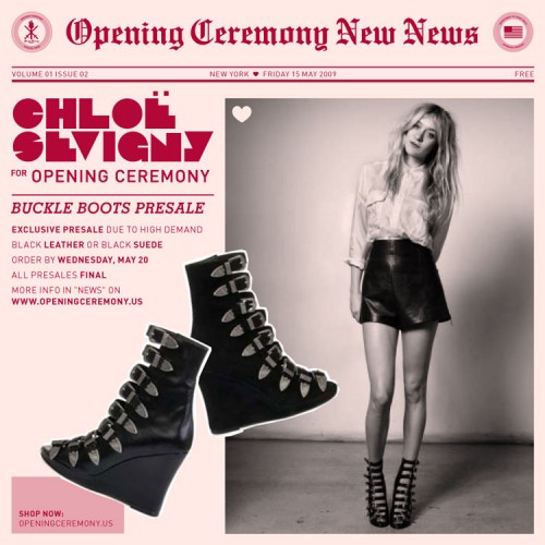 Chloe Sevigny for Opening Ceremony Buckle Boots [Pre-Sale]