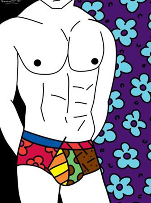 romero_britto_colorful-underwear_painting