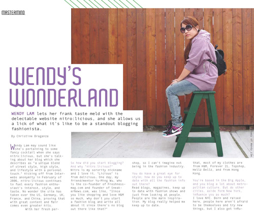 STATUS Magazine “Hearts Fashion” Issue 08 – Wendy’s Wonderland