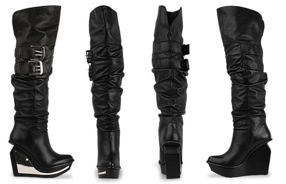 Jeffrey Campbell “Madness” Knee-High Mirror Boot