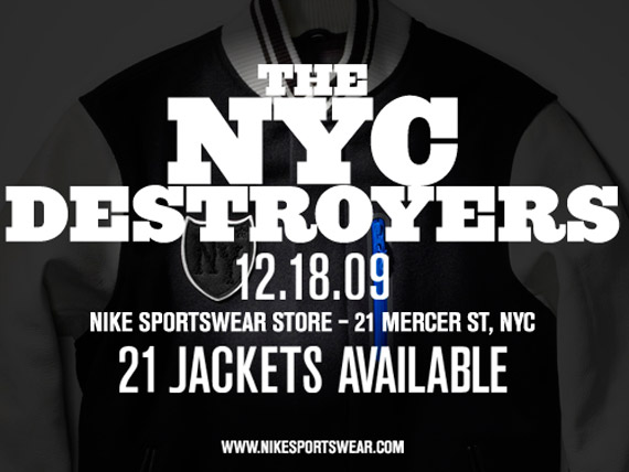 Nike NYC Destroyer Varsity Jacket | NSW Release Date