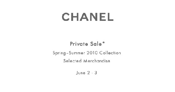 Chanel Spring/Summer 2010 Private Sale