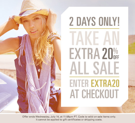 Shopbop – Extra 20% Off All Sale Items