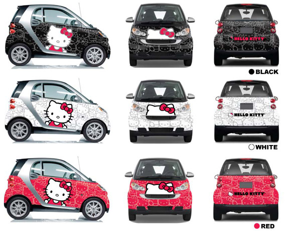 Hello Kitty - Hello Kitty Happy smart car full wrap Sanrio + smart