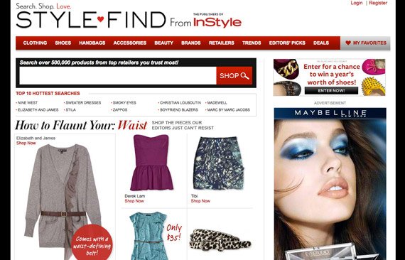 InStyle Launched New Shopping Site, StyleFind