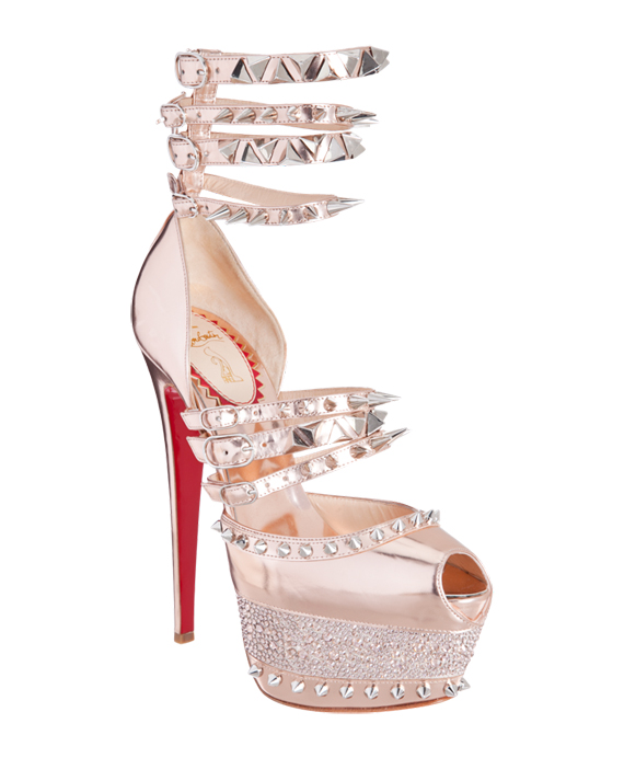Christian Louboutin Isolde Spiked Patent leather Sandals