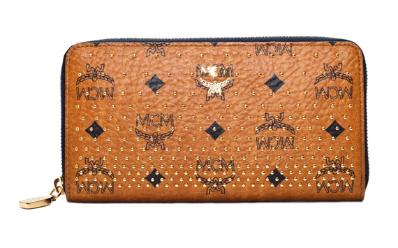 MCM Heritage Visetos Zip Around iPad Case Cognac | FASHIONPHILE