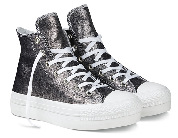 Converse Chuck Taylor All Star Metallic Platform Sneakers ... شكل الفك الطبيعي