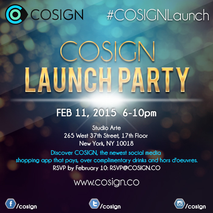 Join Me at the COSIGN Launch Party!