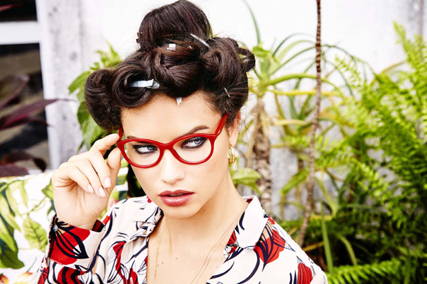 Adriana Lima for Vogue Eyewear Fall 2015 Campaign