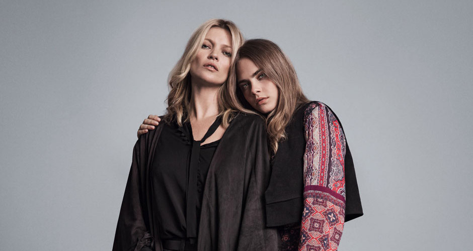 Kate Moss & Cara Delevingne for MANGO Autumn 2015 Campaign