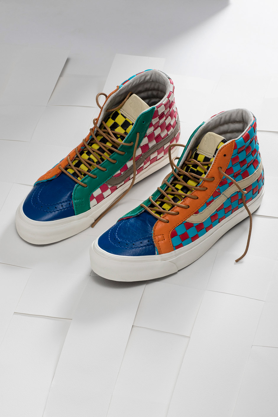 Vault by Vans Woven Leather Checkered Past Collection - nitrolicious.com