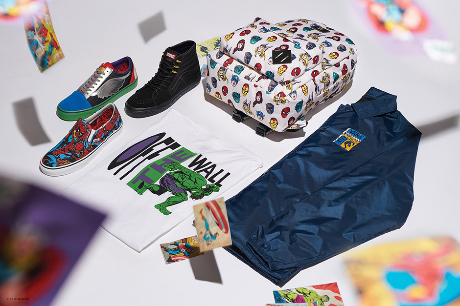 vans marvel apparel