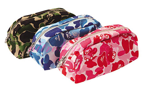 Milo Camouflage Cosmetic Case & BAPE Rhinestone Trucker Hats