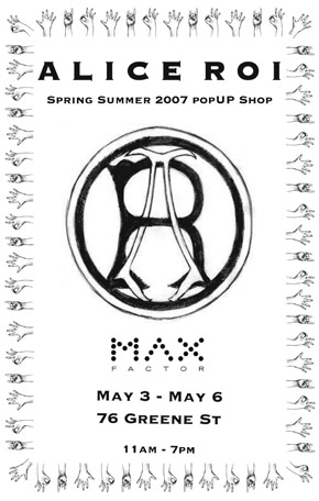 Alice Roi Spring/Summer PopUP Shop – May 3-6