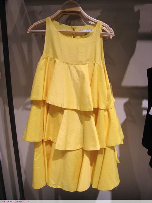 zara yellow ruffle dress
