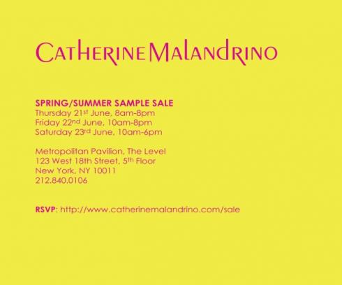 Catherine Malandrino Spring/Summer Sample Sale