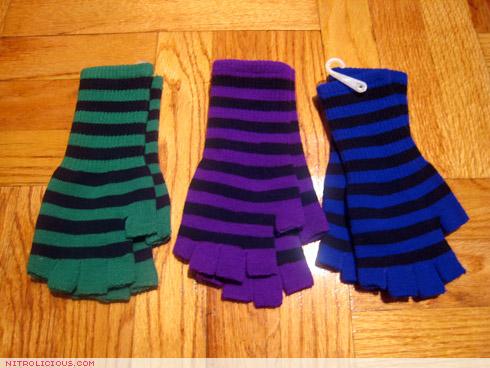 Marc by Marc Jacobs Striped Fingerless Gloves