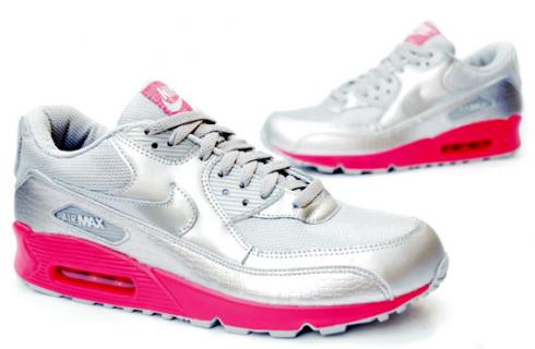 Nike Air Max 90 Premium CMYK Pack – Metallic Silver/Flamingo Pink