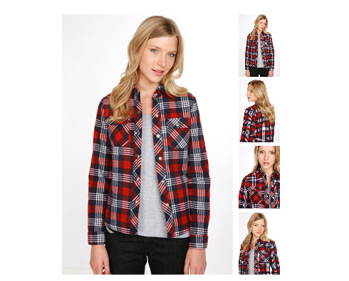 UO Quilted Flannel Button Down