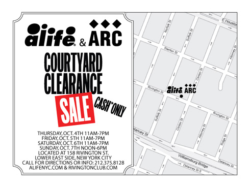 ALIFE & ARC Courtyard Clearance Sale