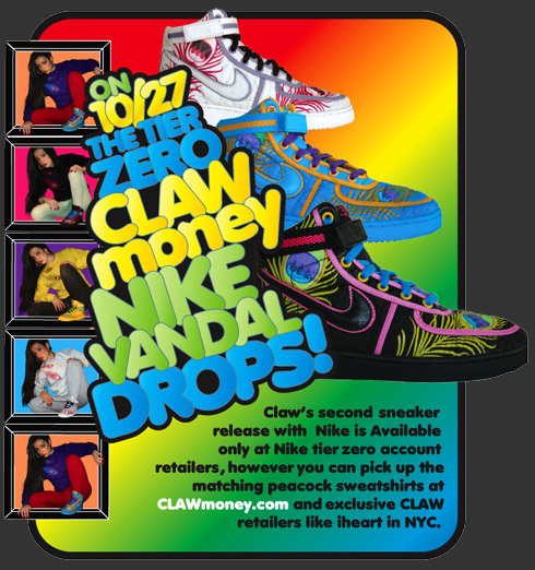 Claw Money x Nike Vandal Hi Drops on Oct 27th