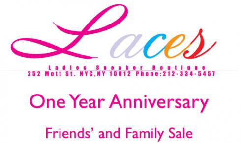 Laces 1 Year Anniversary Sale