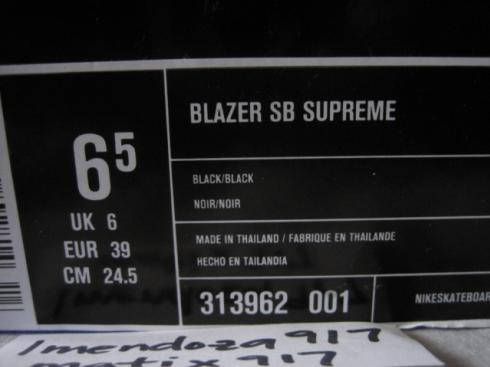Nike x Supreme Blazer – Black 6.5 on EBAY!